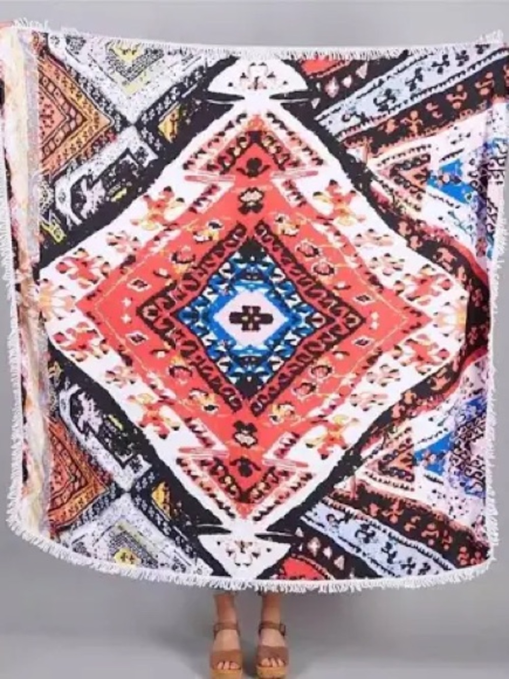 Rachel Zoe Skova Bohemian Red Multi-Color Print Maxi Skirt - Brand Unspecified
